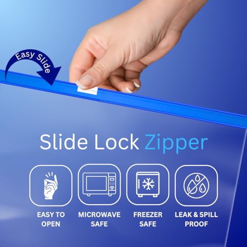 Image of GREENTWISH Zip 'N' Seal (Pack of 20) Slider Zip Lock Bag for Food Storage, Freezer /Microwave Safe, Reusable LDPE Transparent Zipper Bag, Vegetable Bags For Fridge Storage | Size: Small (8 x 8 Inch)