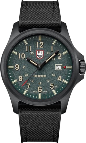 Image of Luminox Men's Atacama Field, Field Analogue Black Band Green Dial Watch, 43 mm
