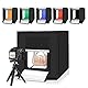 Fotostudio-Set, groß, 40 cm, Leuchtbox mit LED-Beleuchtung, 6 tragbare Kugeln.