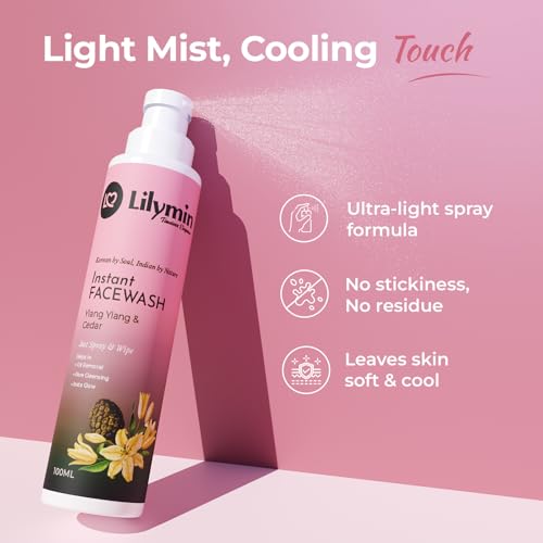 Image of Instant Face Wash for Men & Women, Gentle Cleansing Face Wash with Ylang Ylang & Cedar, Hydrating Face Cleanser, Refreshing Fragrance, Oil Control, Removes Impurities & Brightens Skin - 100ML
