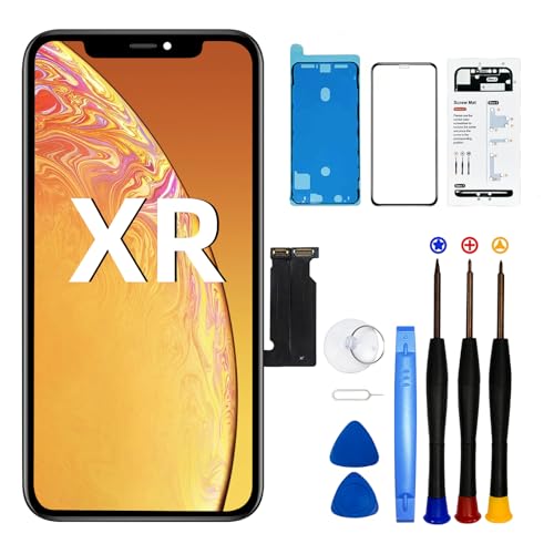 DTD Screen for iPhone XR LCD Replacement 6.1Touch Screen Digitizer Frame Assembly Repair Tool with Model A1984 A2105 A2106 A2107 A2108