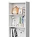 SUPER DEAL 5-Tier Open Shelf Bookcase and Bookshelf, Freestanding Display Storage Shelves Narrow Cube Storage Organizer for Small Spaces Kids Bedroom Living Room Home Office Apartment, 52 Inch, White