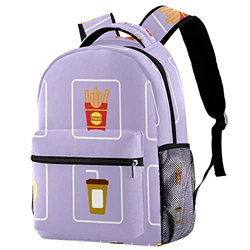 Sac à dos décontracté pour femme à grand volume et motif cerises avec bretelles confortables