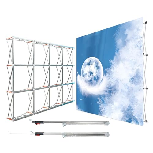 Cadre de toile de fond rétractable support de fond extérieur coupe-vent 3x5