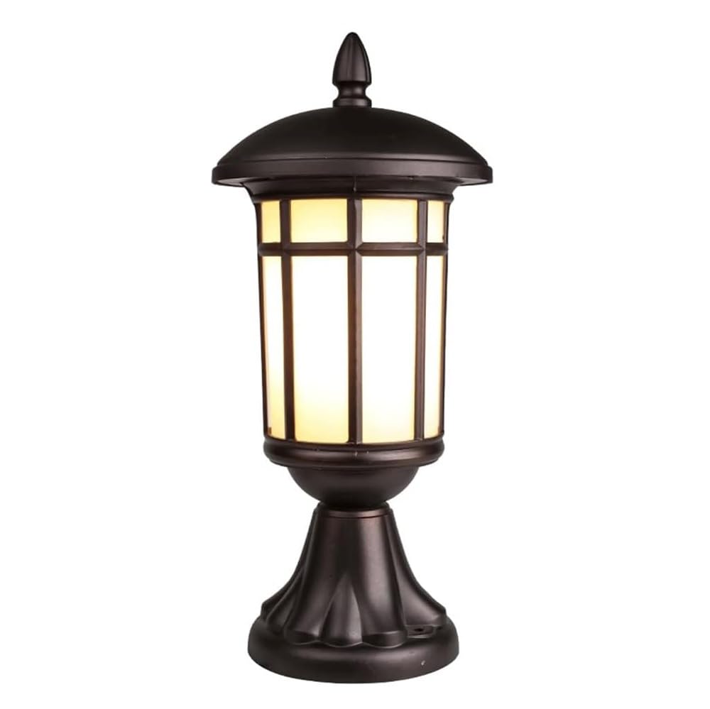 GTHTUHFD 15Inch Post Cap Lights, Industrial Street Outdoor Lighting, Coffee Column Lamp For Yard, Fence, Deck, Porch