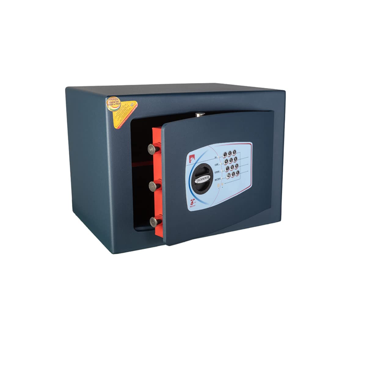Technomax, Cassaforte a mobile, Gold Moby Trony, modello GMT/5-S2, Apertura a combinazione elettronica digitale con chiave di sicurezza, Dimensioni mm. 350 (H) x 470 (L) x 350 (P)