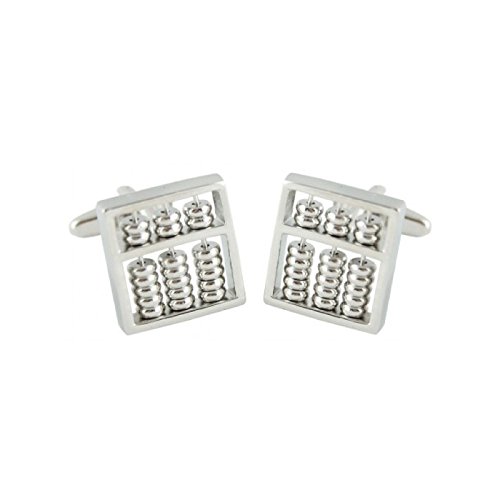 Gemelos Ábaco cufflinks de metal plateado accesorios de camisa hombre