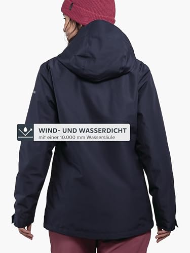 Schöffel Damen 3in1 Jacket Style Okere WMS, wasserdichte, atmungsaktive Outdoorjacke mit herausnehmbarer Fleecejacke, warme 3in1 Jacke mit verstellbarer Kapuze, navy blazer, 48