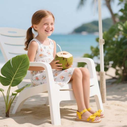 Image of Kiderence Toddler Flower Girl Sandals Open Toe Dress Shoes Wedding Party