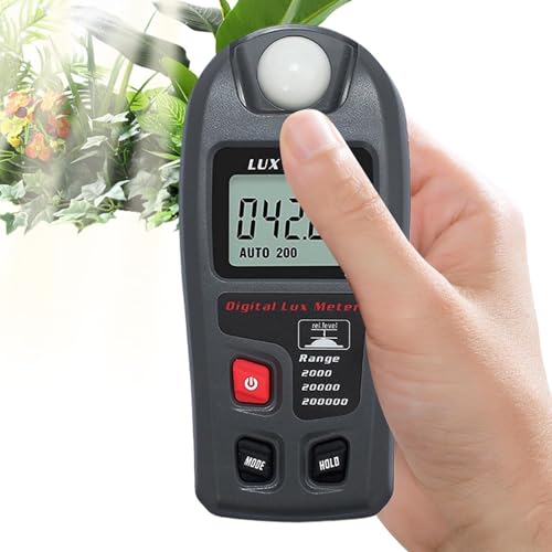 LckCryspho デジタル照度計 ルーメン測定 植物用 電池式ポータブル明るさ計 パーライトメーター 屋内庭写真適用