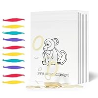 500 Stück Zahnspange Gummi, Zahn Gummiband, Kieferorthopädische Gummibänder, Kieferorthopädische Elastische mit 10 Stück Platzierer Zahnspangen Kann für Kieferorthopädie Verwendet Werden