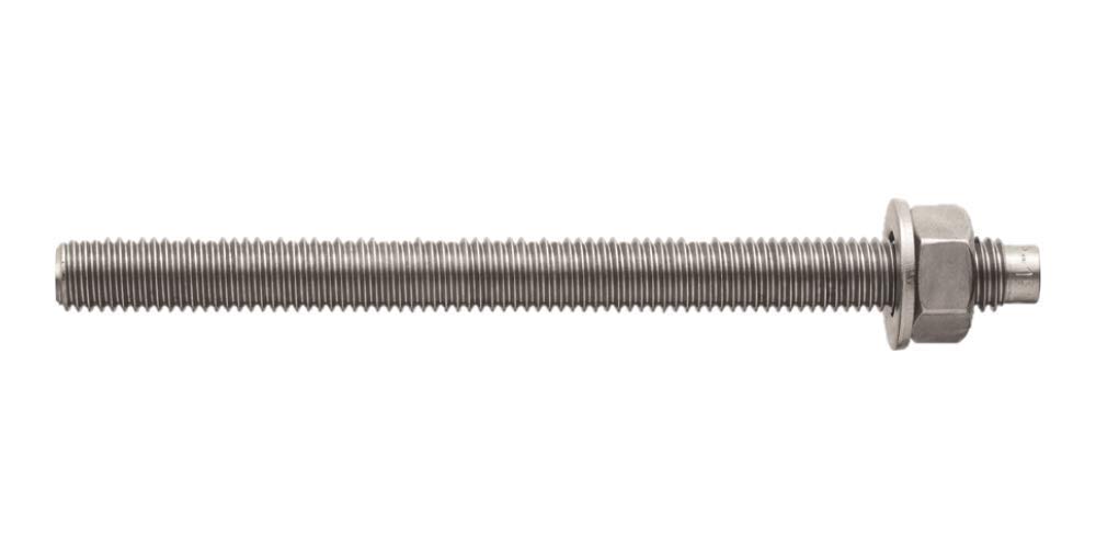 Chemical Anchor Fastener Bolt - Fully Threaded Stud M12 X 160 mm with Nut and Washer - 5.8 Grade (Pack of 20 nos.)