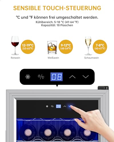 Weinkühlschrank WIE mit 82 Litern für 28 Flaschen