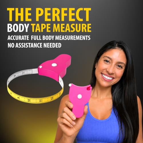 Image of Perfect Body Tape Measure - 80 Inch Automatic Telescopic Tape Measure - Retractable Measuring Tape for Body: Waist, Hip, Bust, Arms, and More (Pink - 80 inch)