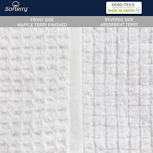 Softerry Waffle Bath Towel Set - 100% Soft Cotton - Plush And Extra Absorbent - Luxury Hotel & Spa Quality - Fade Resistant - Eco-Friendly (White, Set Of 8) #TOP2
