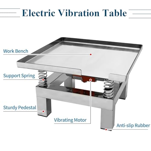 Plataforma vibratoria para mesa, mesa vibratoria para concreto y cemento, usada para eliminar burbujas de aire y vibrar polvo húmedo, adecuada para mezclar y compactar, 110 V, 35 x 35 cm miniatura 6