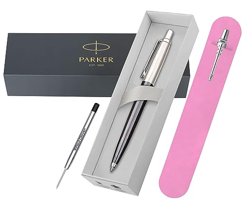 Bolígrafo PARKER Jotter negro elegante con estuche de regalo y funda de terciopelo para hombre