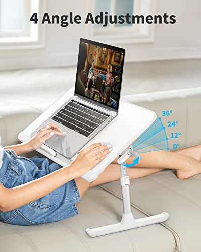 Saiji K7M-EU Laptop Bed Tray Table, Adjustable Pvc Leather Laptop Bed Table thumb #2