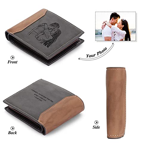 Personalized Photo Wallets for Men with Custom Engraving - Unique Gifts for Boyfriend, Fathers, and Son (style 1)3