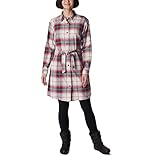 Columbia Women's Holly Hideaway Flannel Dress, Red Lily Ombre Tartan, Medium