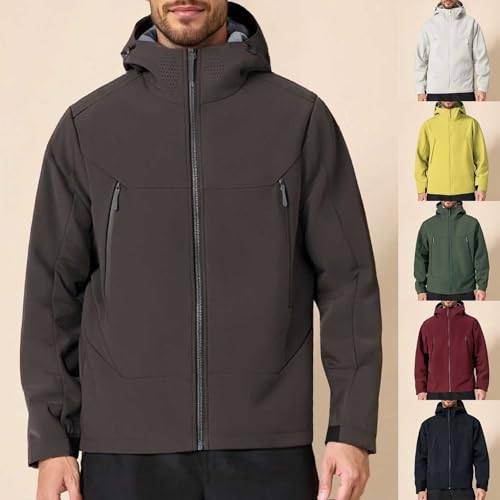 Chubasquero para hombre impermeable con capucha ajustable y diseño cortavientos ligero 2