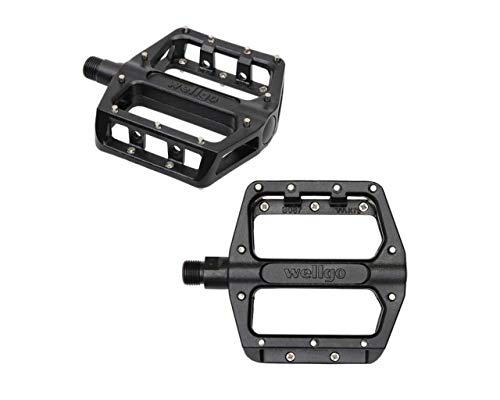Pédales vélos ATB Wellgo B087U en alliage noir avec axe de 1/2 pouce