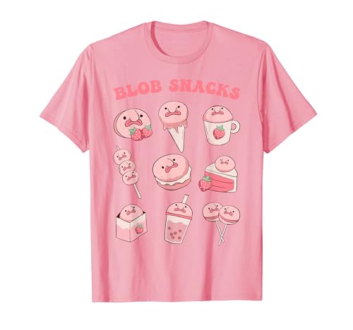 Blob Snacks Kawaii Blobfish Erdbeer-Snacks T-Shirt