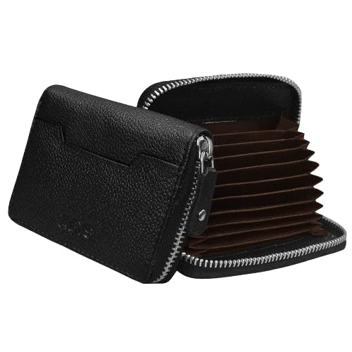 Credit Card Holder Case for Women RFID Small Printed Zip Around Card Wallet-image-11