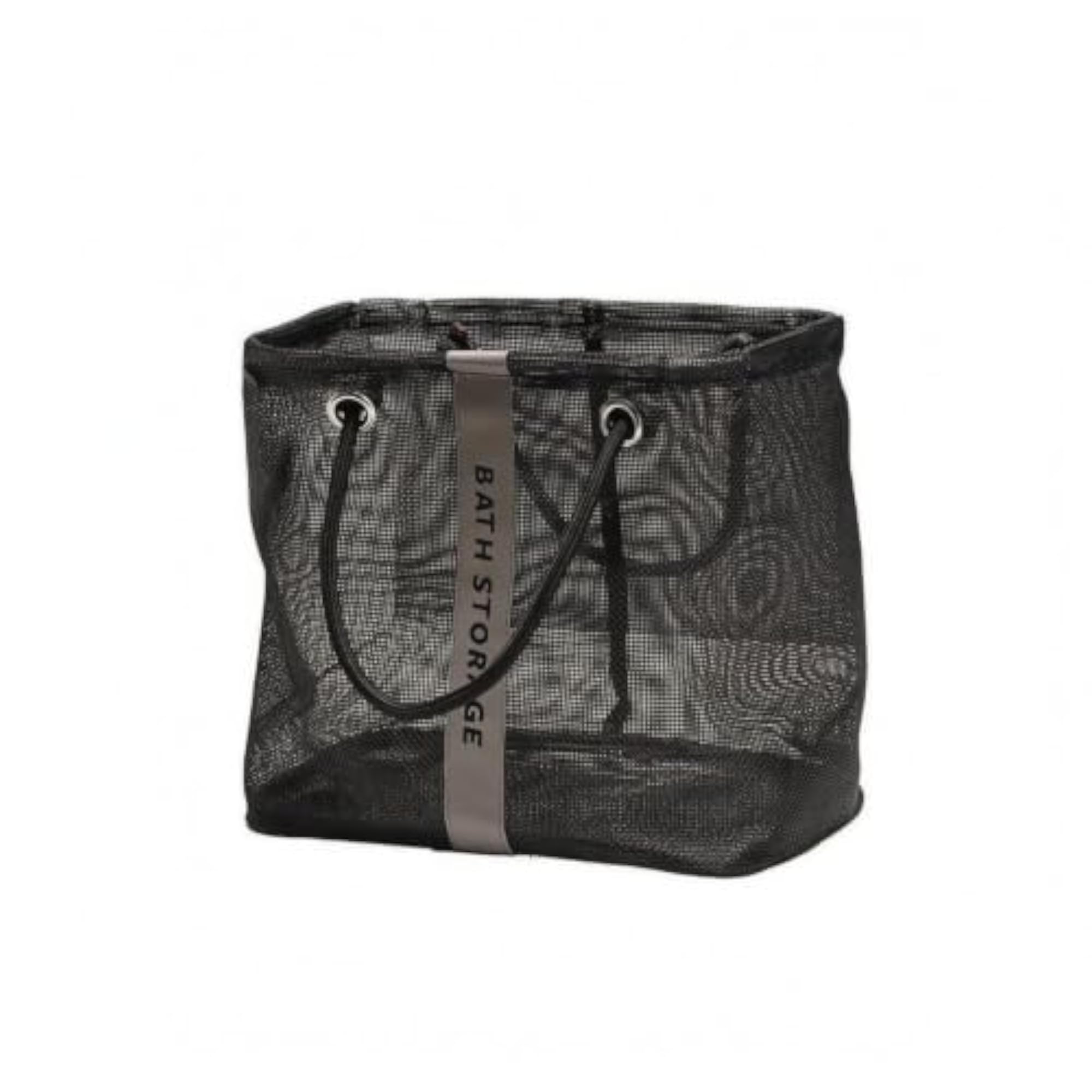 Rope Handles Mesh Bath Tote, Rectangular Portable Shower Carrier