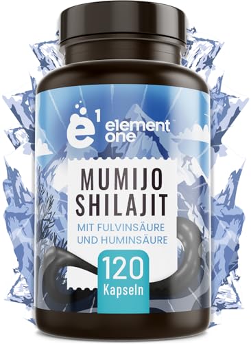 Shilajit Kapseln - 500mg pro Kapsel - 120 Hochdosierte Kapseln - Mumijo Shilajit Extrakt - natürlicher Mumijo Extrakt mit 10:1 Konzentration - reich an Mineralien mit Fulvinsäure+Huminsäure