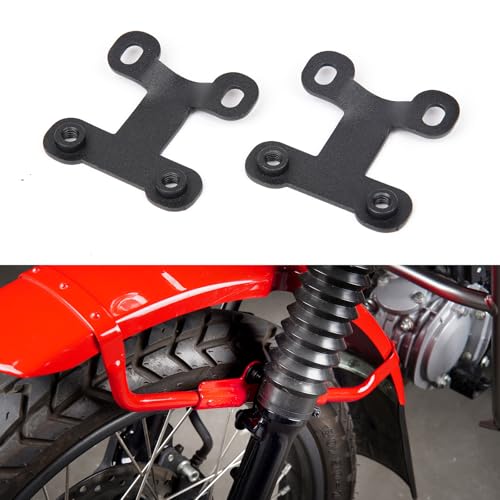 TECTEK Front Fender Lift Kit Mudguard Lift Riser 4CM Bracket Kit for Honda CT125 Trail 125 Hunter Cub 2020-2024 Front Fender Lift Up Set Black Steel Accessories (Set of 2)