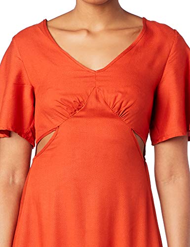 Vestido Casual Longo, Mercatto, Feminino, Laranja Escuro, M