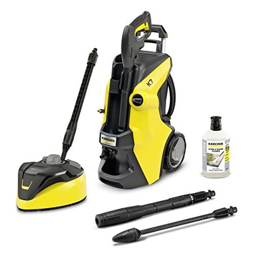Kärcher, Hidrolimpiadora K 7 Power Home, Con pistola, Boquilla turbo, Lanza pulverizadora, Negro Y Amarillo, Presión 180 bar, Caudal 600 l/h, Rendimiento por superficie 60 m/h, Potencia 3000 W