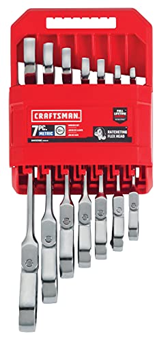 Craftsman Ratchet Set, 7-Pack, 72-Tooth, 180 Degree Flexi Head Design, Solid Chrome Finish (Cmmt87009) #TOP4