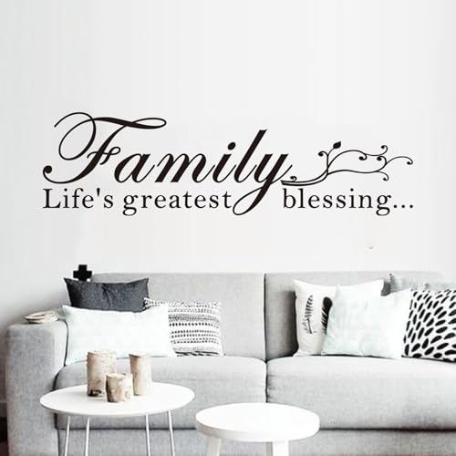 Motivational Home Wall Decals for Bedroom: Inspirational Family Quotes Vinyl
