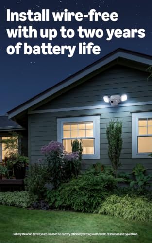 Image of Blink Outdoor 2K+ Floodlight Camera (newest model) - Wireless smart security camera, 2K video resolution, 700 lumens, two-year battery life, Sync Module Core included - 1 camera system (White)