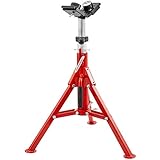 Mophorn Pipe Jack Stand with 2-Ball Transfer V-Head and Folding Legs 1500LB Welding Pipe Stand...