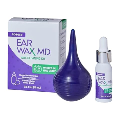 eosera® EAR WAX MD® Kit - Fast-Acting Ear Wax Removal Drops, 15mL and Rinsing Bulb Kit | Breaks Down & Dissolves Wax in One Treatment | Clinically Proven, Gentle & Safe | Doctor-Recommended I Age 2+ Cover