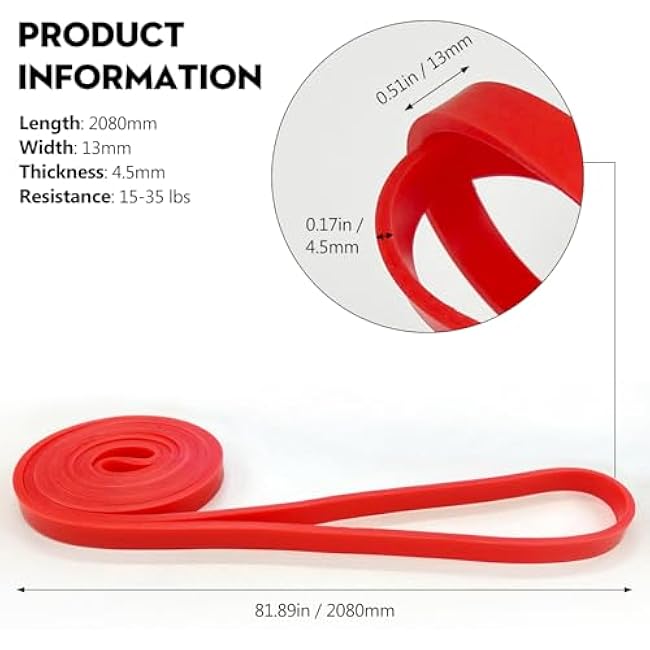 Yoga & Tension Resistance Band ¨C Pull-Up Trainer for Strength, Chest Expansion, Flexibility & Endurance, 15-35 lb Resistance, Compact & Durable Fitness Tool