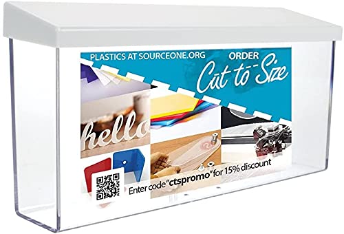 SOURCE ONE Outdoor Brochure Holder Acrylic Wall Mounting Literature Dispenser