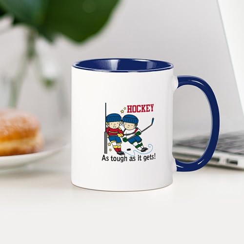 Taza de café de cerámica 11 oz con diseño Hockey Tough miniatura 4