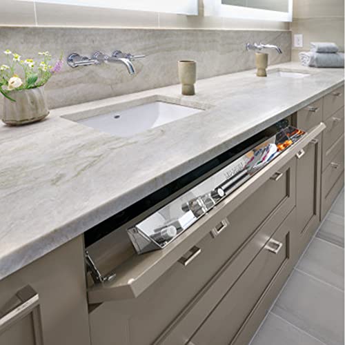Image of Rev-A-Shelf Tip-Out 28 inch Kitchen Drawer Accessory Tray Organizer w /Soft-Close Hinges for Kitchens, Laundry Rooms, or Vanity Cabinets, 6581-28SC-52