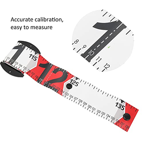 Vbestlife 138x5cm PVC Fish Measuring Ruler, Fish Measuring Tape Waterproof Fishing Measurement Tool(Red) - Image 3