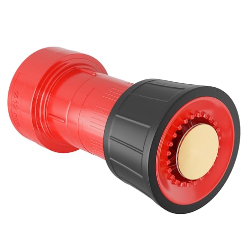 Wiltec Buse de lance d'incendie – 128 x 70 x 70 mm / 1,5 – 7 bar à 0-250 l/min, max. 300 l/min – Bec de tuyau d'incendie à petit jet – matériel de Lutte contre l'incendie Sapeurs pompiers, Chantiers