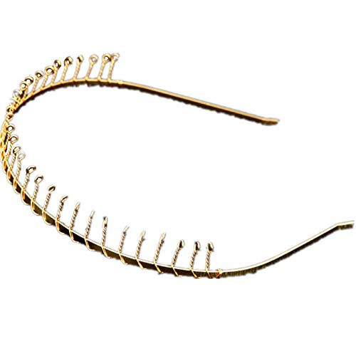 Serre-tête en métal doré rose pour homme Cover