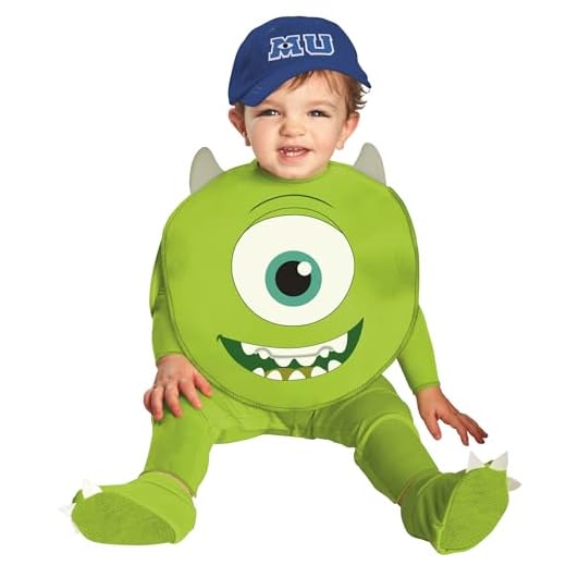 Mike Infant Costume, Official Disney Pixar Monsters University Mike Classic Infant Outfit, 12-18 Months