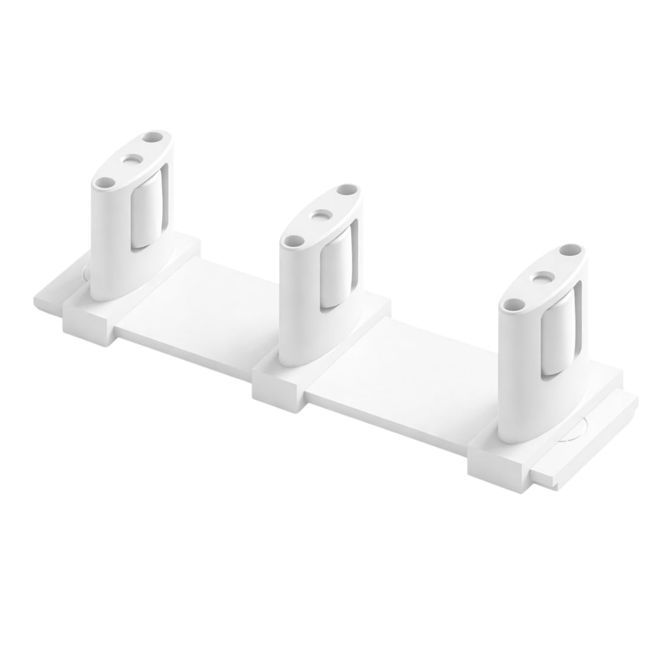 Sliding Closet Door Floor - Easy Install and Adjustable Width 3-Roller Design (White) | Grovers Home Solutions