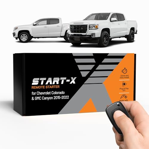 Start-X Remote Starter Kit for Chevy Colorado & GMC Canyon (2015, 2016, 2017, 2018, 2019, 2020, 2021, 2022) Trucks | Key Ignition | Plug & Play Install | Lock 3X to Remote Start | Zero Wire Splicing