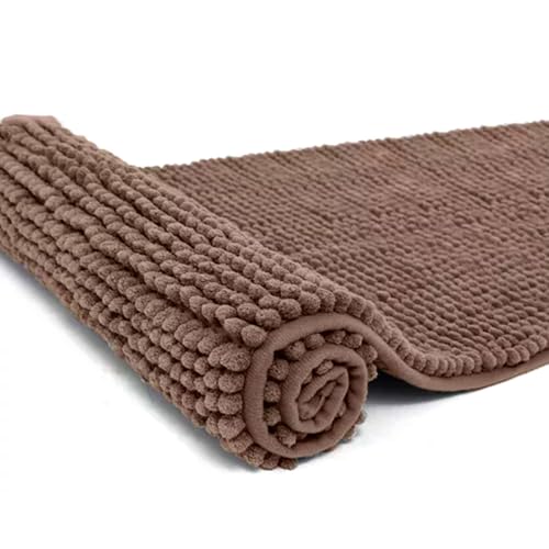 Tapete Passadeira Macarrão Antiderrapante 40x110cm Corttex – Estilo Bolinhas, Cozinha e Lavanderia, Conforto e Segurança (Marrom claro)