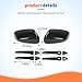 JeCar Carbon Fiber Side Mirror Covers & Door Handle Covers Trim Kit for 2014+ Jeep Cherokee